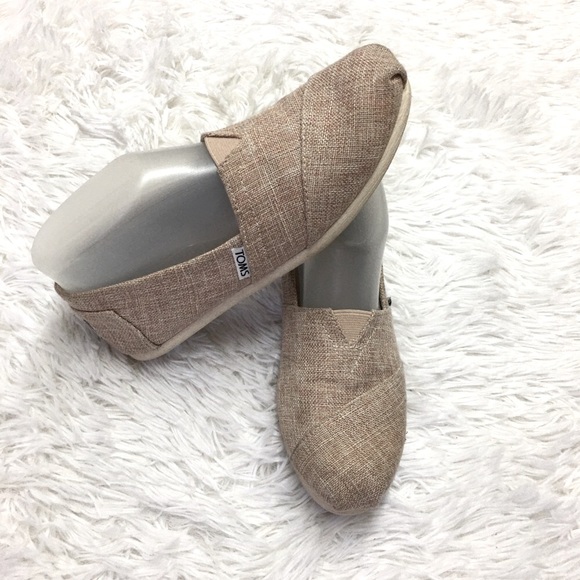 Toms Shoes - Toms Beige Slip On Shoes Size 7